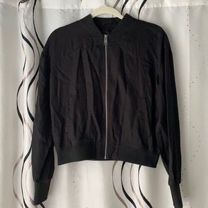 Black bomber jacket